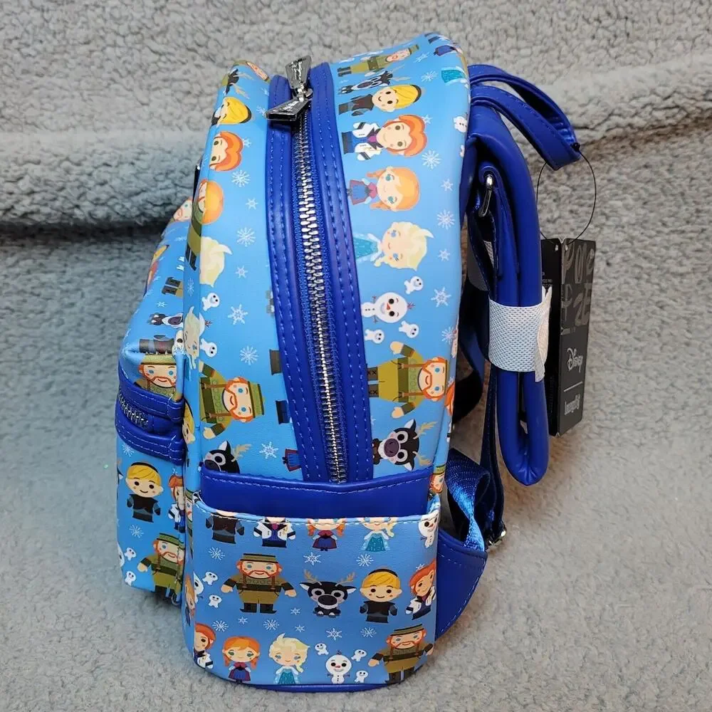 Loungefly Disney Frozen Mini Backpack All Over Design Elsa Anna Olaf Sven NEW